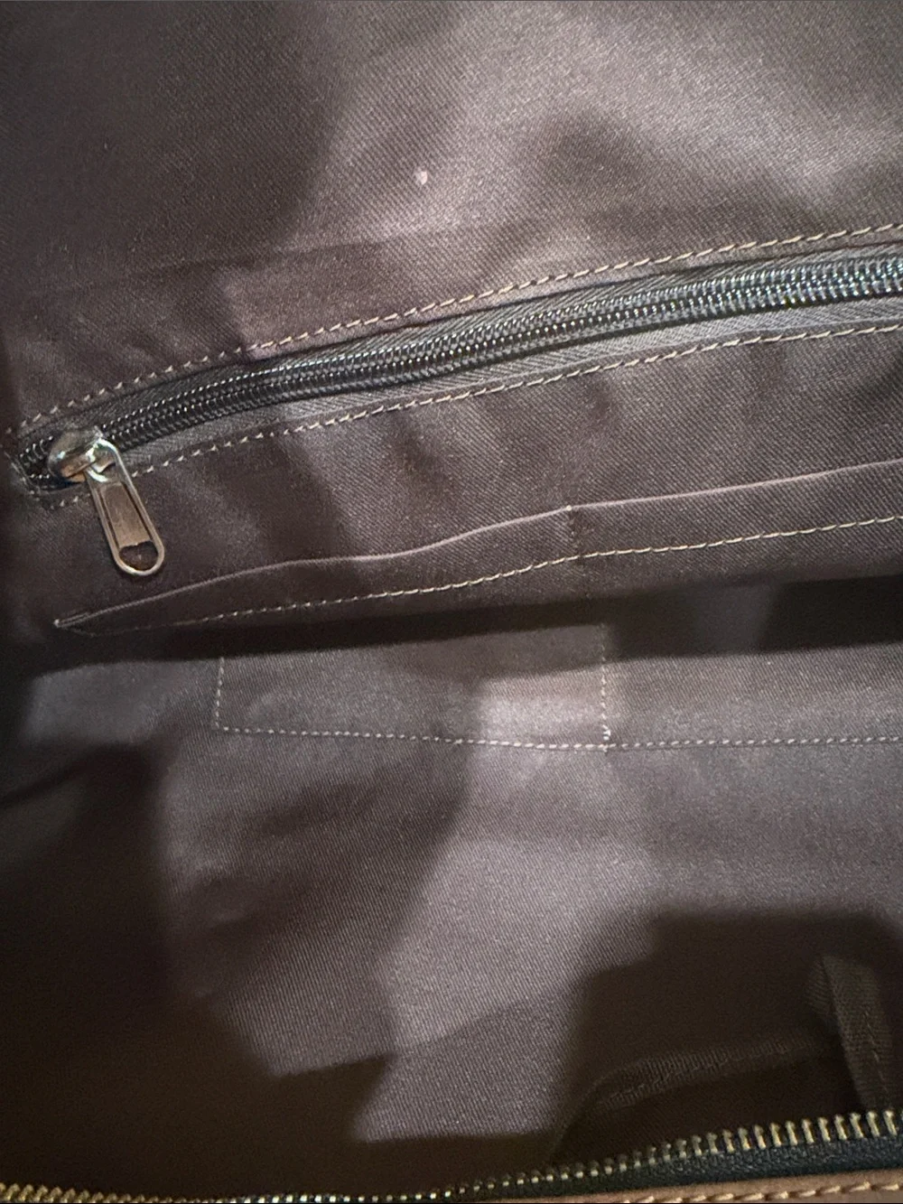 Classic Brown Leather Duffel Bag with Shoulder Strap